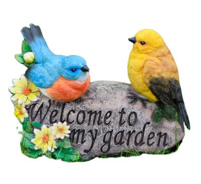 China Heute New Modern Factory Design Bird Garden Decor Welcome Sign Carvings Statues For Outdoor Figurine Home Decorations for sale