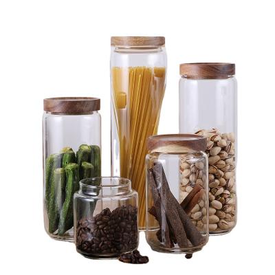 China Cover Heute Household Kitchen Sealed Storage Tub Sealed Cans Silicon Glass Storage Bottles Glass Jar Food Storage Containers for sale