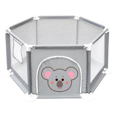 China New Modern Koala Pattern Safety Heute Kids Baby Playpen Plastic Fence, Plastic Play Fence Children, Indoor Outdoor Yard Barrier Playpen For B for sale