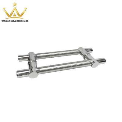 China Modern Commercial H Shape Stainless Steel Glass Main Door Pull Handle for sale