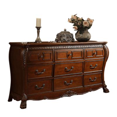 China American Luxury Classic Antique Chest Storage E221Bedroom Dressing Table Solid Wood Drawer for sale