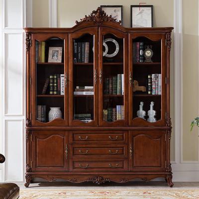 China Solid Wood Hand Carved American Antique Design Solid Wood Home Office Library Furniture AI318 for sale