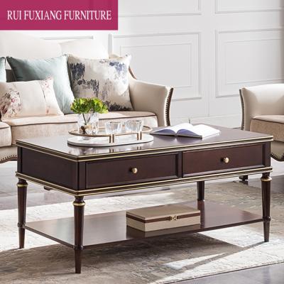 China American Modern Luxury Storage Coffee Table Wood Center Table With Drawer P420A for sale