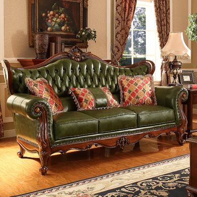 China Durable American Style Luxury Antique Living Room Leather Sofas Home Furniture N279 for sale