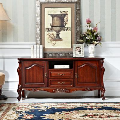 China American Height Cabinet Living Room Furniture Solid Wood TV Cabinet With Drawers T366 for sale