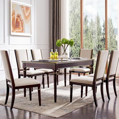 China American light luxury simple dining table rectangular solid wood solid wood AA420 solid rectangular dining table for sale