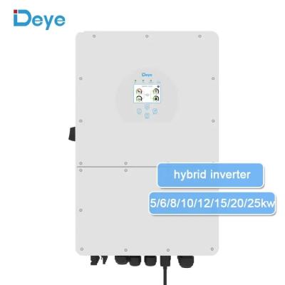 China 8Kw 10Kw 12Kw Deye Hybrid Solar Inverter 12Kw Single Phase 48V Solar Battery Deye Batteries And Deye 5Kva Inverter for sale