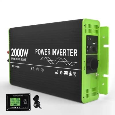 China Pure Sine Wave Dc Power Jack Inverter 2000 Watt Power Inverter With Battery Chargee Power Inverter 12V 220V For Home for sale