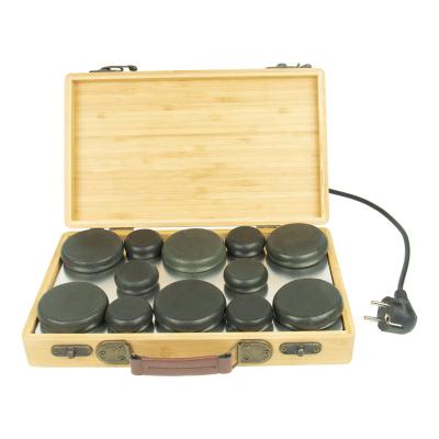 China Body Hot Stones Set Hot Rocks Massage Stones Kit With Heater Box For Body Massage for sale