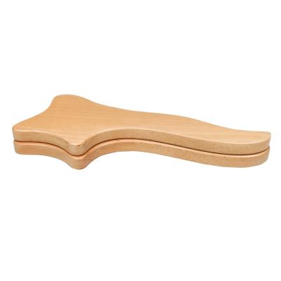 China Body Wooden Lymphatic Drainage Gua Sha Tools Therapy Wood Massage Tools Anti Cellulite Massage Tool for sale