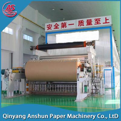 China Stainless Steel 1092mm Waste Based Piping Testliner Improved Corrugated Recycled Paper / Paper Plate Making Machine for sale