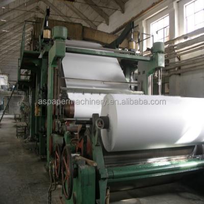 China Cost Effective Stainless Steel Projects 5-8T/D Waste Paper / Rice Straw Recycling To Office A4 Paper / Newspaper Making Machinery for sale