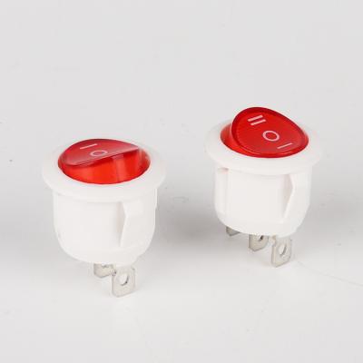 China Electrical Appliances Factory Main Product Small Button Switch Round Three Stage Power Rocker Switch for sale