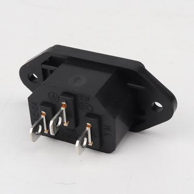 China Residential / General Purpose IEC 320 Connector C13 C14 Plug In Good Quality Solid Copper AC Plug Socket IEC C14 Plug In IEC Inlet Socket for sale