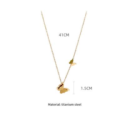 China Environmental Friendly Fashion Pendant Necklace Rose Gold Plated Butterfly Necklace for Women Girls for sale