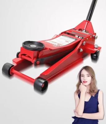 China Customizable 3 T Low Profile Hydraulic Floor Jack Steel Color Box OEM Car Jack Support for sale