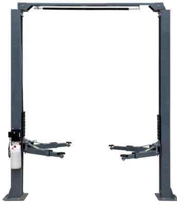 China Two Post Garage Double Cylinder Hydraulic Car Jack Lift with Clear Floor Design 4 Ton for sale