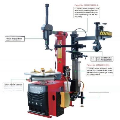 China Max. wheel diameter 1000mm Tilt-back Automatic Tire Changer with Arm Assistant Helper for sale