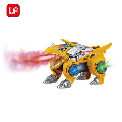 China 2022 new deformation battery dinosaur car bump and go electric light and music deformation jet dinosaur car for sale