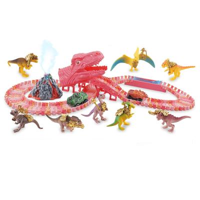 China Slot Toy Juguete DIY Dinosaur Track Electric Orbit Toy Dinosaur Track Battery Track Toys for sale