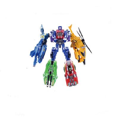 China Toy Christmas Hot Sale Cartoon Toys Best Gift Transform Toys Drawing 5 Can Combine 1 Deformation Robot for sale