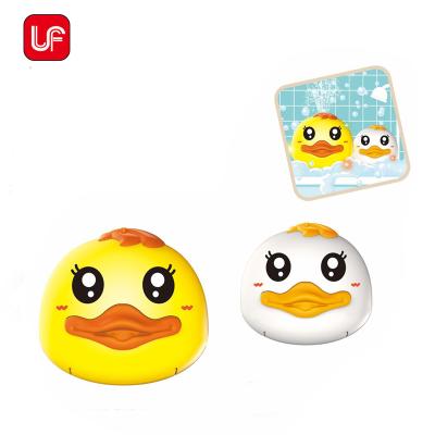 China New Water Spray Tool Baby Toys Electric Bath Toys Spray Water Yellow Duck With Light Wholesale Battery Bath Toys for sale