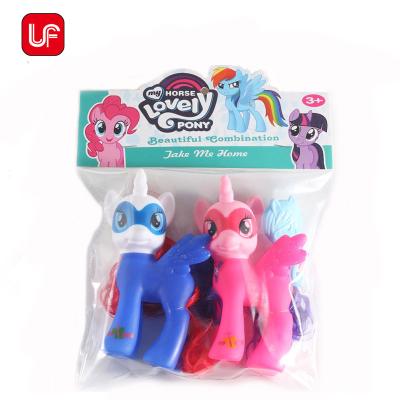 China Eco-friendly Cartoon Toy Nice Latex Animal Toys PVC Horse Popular Girl Gift Family Game Latex Horse Toys for sale