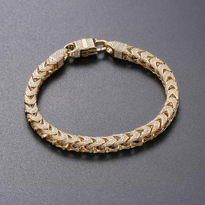 China Colors Last Over Years Without Fading Diamond Cuban Chains 8.5 Inch 14k Gold Women's Cuban Link Chain for sale