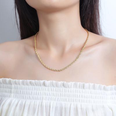 China Vintage 22 Inches Cuban Link Products Custom 14k Gold Chain Unisex Multilayer Necklace for sale