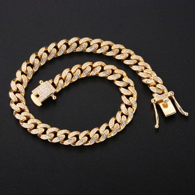 China Hiphop Fashion Unisex Yellow 925 Sterling Silver Custom 8mm Adjustable Cuban Charm Bracelet for sale