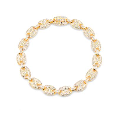 China Colors Last Over Years Without Fading 925 8.5 Price Chain Fit Silver Cuban Link Diamond Bracelet Rose Gold 14K Gold for sale