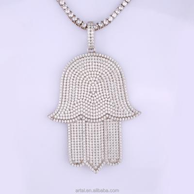 China New Design Hiphop Custom Hiphop Bling Iced Out Necklace Pendant 925 Sterling Silver Pendant for sale