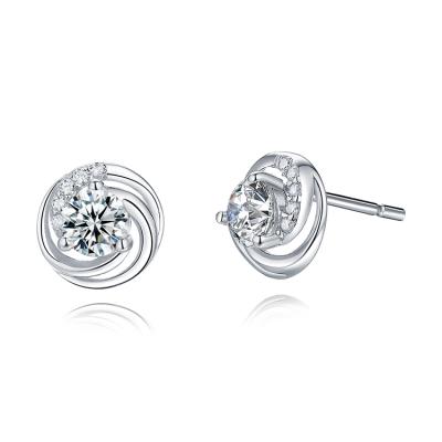 China Colors Last Over Years Without Fading In Stock Earring Jewelry Unusual Men's Silver Earrings Fashion 925 Silver Earring With Zircon for sale