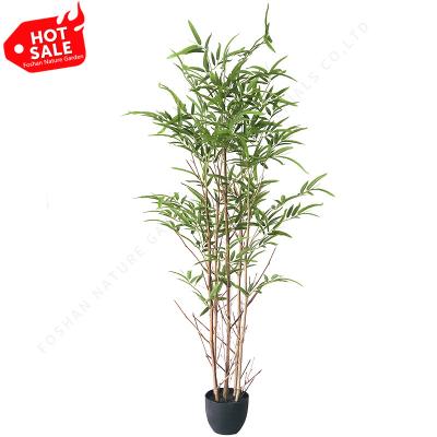 China Eco Friendly Environmentally Friendly Fake Leaves Decor Fake Tree Indoor Artificial Bamboo Plastic Plant for sale