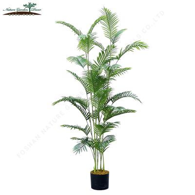 China Environmental friendly natural plastic palm tree for hotel, restaurant, plaza ornamental plant palm for sale