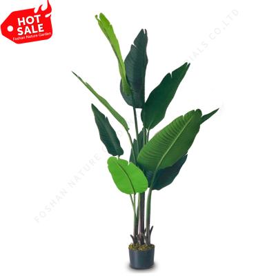 China Paradise Decoration Plant Plastic Traveler Artificial Banana Tree Environmentally Friendly Indoor Fake Bird for sale