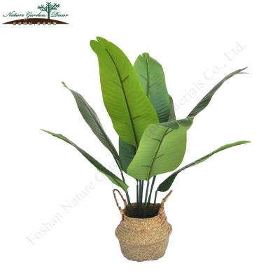 China Cheap Nearly Natural Environment Friendly Strelitzia Fake Plants Artificial Fake Banana Mini Tree for sale