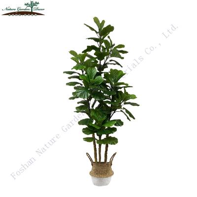 China Wholesale Environmental Friendly Fiddle Leaf Fig Lyrata Tree For Sale Artificial Plants Home Decor for sale