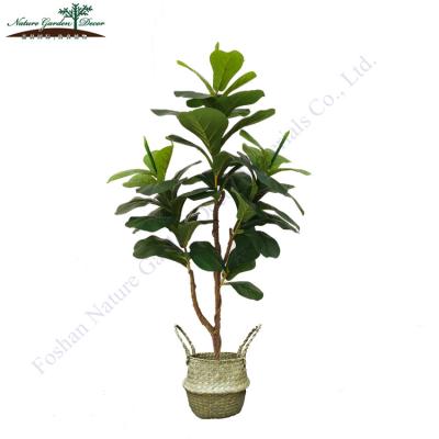 China Fiddle Fig Tree Fabric Faux Plants Decor Eco-Friendly Almost Natural Decor Faux Plants for sale