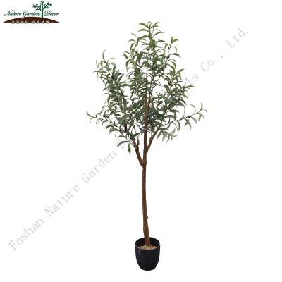 China Faxu Environmental Friendly Indoor Plant For Living Room Plastic Olive Tree Artificial Decor for sale