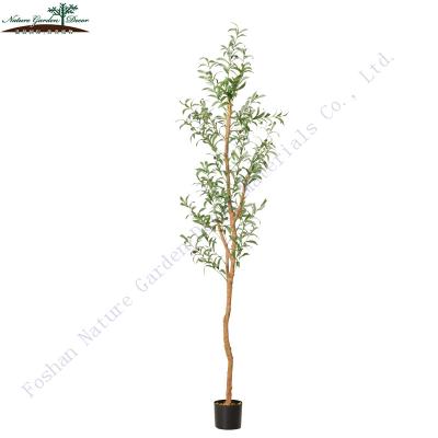 China High Quality Decorative Indoor Plants Plastic Artificial Olive Tree Potted Nature Environment Friendly Garden for sale