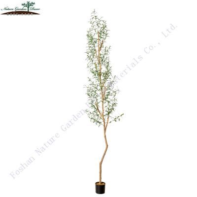 China Large Decorative UV Resistant Artificial Olive Tree Environmentally Friendly 10ft Wooden Olive Plant Supermarket Shop Real Fake for sale