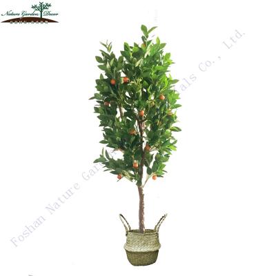 China Environment Friendly Tall Artificial Orange Plants For Showroom Display Tropical Fruit Trees for sale