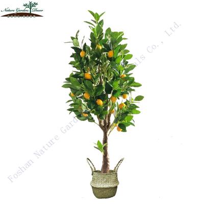 China Environmental Friendly Fashion Wedding Fabric Tree With Artificial Fruit Indoor Lemon Plant for sale