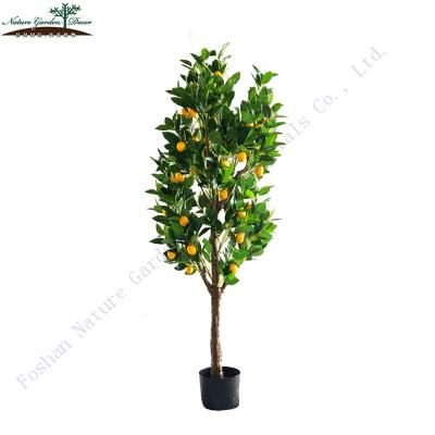 China Environmental Friendly Wholesale House Topiary Home Decoration Fruit Plant Garden Artificial Lemon Tree for sale