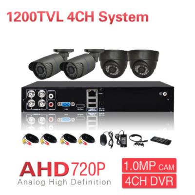 China 720P Day Night Surveillance camera system 4CH 1.0MP embedded Linux Hi3521 for sale