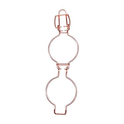 China Airtight Pink Loop Glass Bottle Circle Dropper Electroplating Buckle For Mud Facial Cosmetics Packaging Glass Boxes for sale