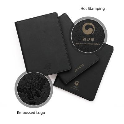 China Business Gifts Custom Logo Pu Leather Cover 15W Fast Charging Wireless Phone Charger And Notebook for sale