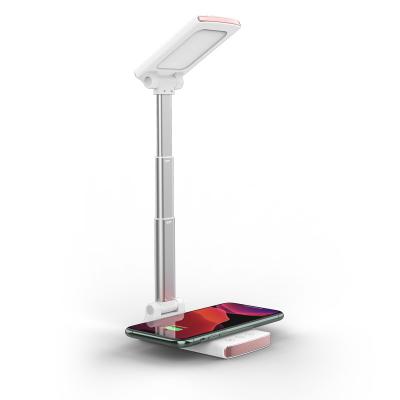 중국 Foldable 15W Fast Charging Table Lamp Wireless Charger With Led Light Lamp 판매용