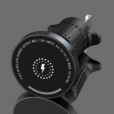 Κίνα New Arrival Magnet Magnetic Car Charger Wireless Phone Holder Magnet Magnetic 15W Fast Car Wireless Charger For phone προς πώληση